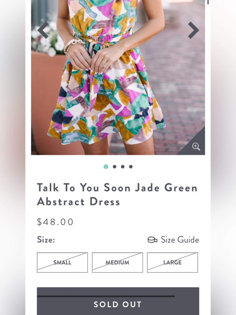 Umgee Abstract Ruffle Dress - Picture 4 of 4